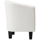 NNEVL Tub Chair White Faux Leather