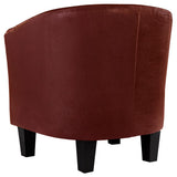 NNEVL Tub Chair Wine Red Faux Leather