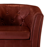 NNEVL Tub Chair Wine Red Faux Leather