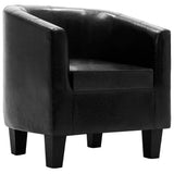 NNEVL Tub Chair Black Faux Leather