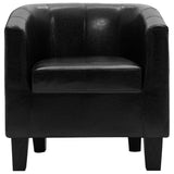 NNEVL Tub Chair Black Faux Leather
