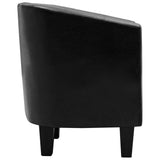 NNEVL Tub Chair Black Faux Leather