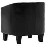 NNEVL Tub Chair Black Faux Leather