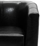 NNEVL Tub Chair Black Faux Leather