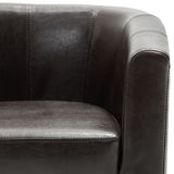 NNEVL Tub Chair Dark Brown Faux Leather