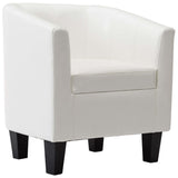 NNEVL Tub Chair White Faux Leather