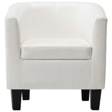 NNEVL Tub Chair White Faux Leather