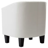 NNEVL Tub Chair White Faux Leather