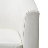 NNEVL Tub Chair White Faux Leather
