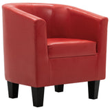 NNEVL Tub Chair Red Faux Leather