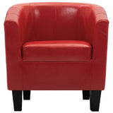 NNEVL Tub Chair Red Faux Leather