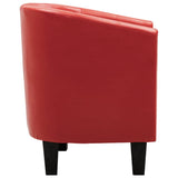 NNEVL Tub Chair Red Faux Leather