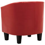 NNEVL Tub Chair Red Faux Leather