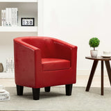 NNEVL Tub Chair Red Faux Leather