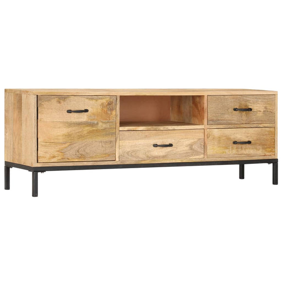 NNEVL TV Cabinet 130x30x45 cm Solid Mango Wood