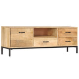 NNEVL TV Cabinet 130x30x45 cm Solid Mango Wood