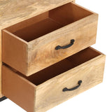 NNEVL TV Cabinet 130x30x45 cm Solid Mango Wood