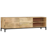 NNEVL TV Cabinet 145x30x41 cm Solid Mango Wood