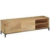 NNEVL TV Cabinet 145x30x41 cm Solid Mango Wood