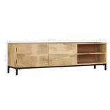 NNEVL TV Cabinet 145x30x41 cm Solid Mango Wood