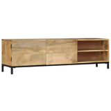 NNEVL TV Cabinet 145x30x41 cm Solid Mango Wood