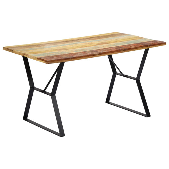 NNEVL Dining Table 140x80x76 cm Solid Reclaimed Wood
