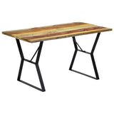 NNEVL Dining Table 140x80x76 cm Solid Reclaimed Wood