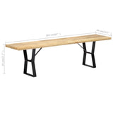 NNEVL Bench 160 cm Solid Mango Wood