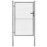 NNEVL Garden Gate Galvanised Steel 105x175 cm Silver