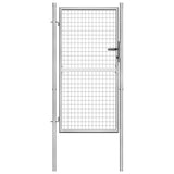 NNEVL Garden Gate Galvanised Steel 105x200 cm Silver