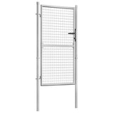 NNEVL Garden Gate Galvanised Steel 105x200 cm Silver