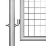 NNEVL Garden Gate Galvanised Steel 105x200 cm Silver