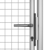 NNEVL Garden Gate Galvanised Steel 105x200 cm Silver