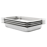 NNEVL Gastronorm Containers 4 pcs GN 1/1 65 mm Stainless Steel