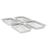 NNEVL Gastronorm Containers 4 pcs GN 1/1 65 mm Stainless Steel