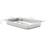 NNEVL Gastronorm Containers 4 pcs GN 1/1 65 mm Stainless Steel