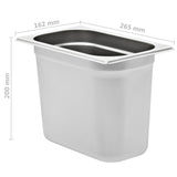 NNEVL Gastronorm Containers 4 pcs GN 1/4 200 mm Stainless Steel