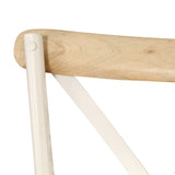 NNEVL Cross Chairs 2 pcs White Solid Mango Wood