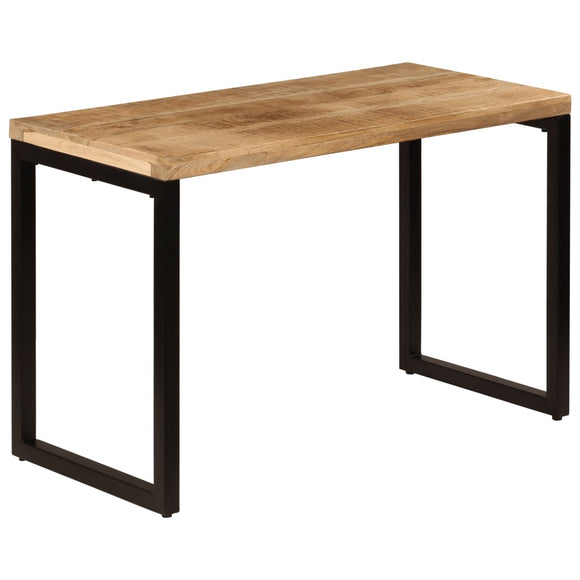 NNEVL Dining Table 115x55x76 cm Solid Mango Wood and Steel