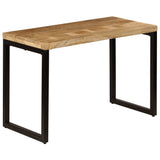 NNEVL Dining Table 115x55x76 cm Solid Mango Wood and Steel