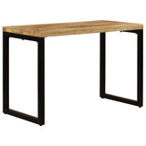 NNEVL Dining Table 115x55x76 cm Solid Mango Wood and Steel