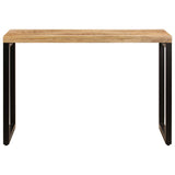 NNEVL Dining Table 115x55x76 cm Solid Mango Wood and Steel