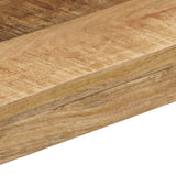 NNEVL Dining Table 115x55x76 cm Solid Mango Wood and Steel