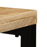 NNEVL Dining Table 115x55x76 cm Solid Mango Wood and Steel