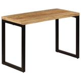 NNEVL Dining Table 115x55x76 cm Solid Mango Wood and Steel