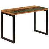 NNEVL Dining Table 115x55x76 cm Solid Reclaimed Wood and Steel