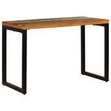 NNEVL Dining Table 115x55x76 cm Solid Reclaimed Wood and Steel