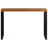 NNEVL Dining Table 115x55x76 cm Solid Reclaimed Wood and Steel