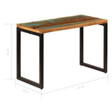 NNEVL Dining Table 115x55x76 cm Solid Reclaimed Wood and Steel