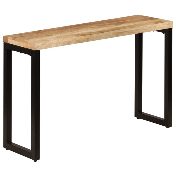 NNEVL Console Table 120x35x76 cm Solid Wood Mango and Steel